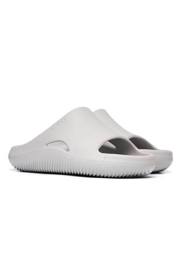 Klapki damskie Crocs Mellow Slide. Kolor: biały. Materiał: syntetyk, materiał. Sezon: lato. Sport: turystyka piesza