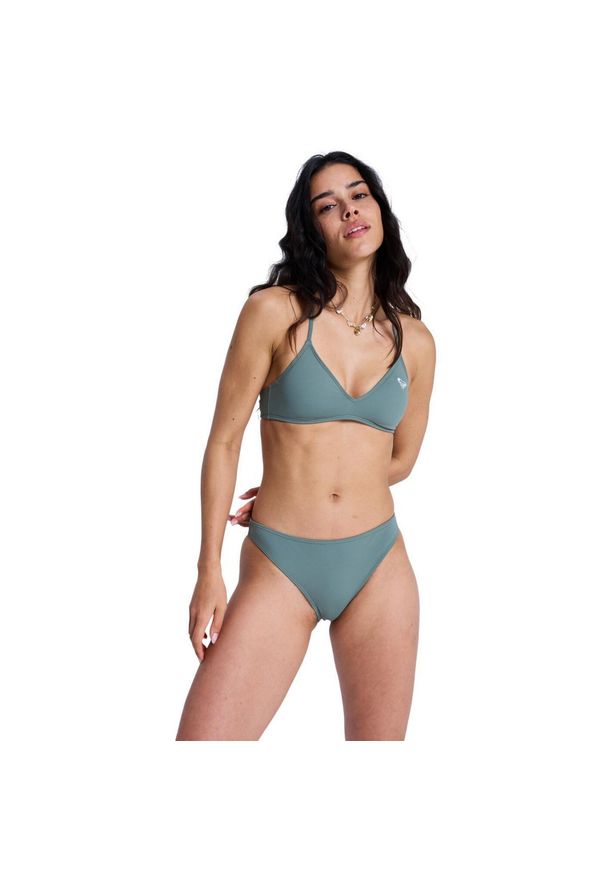 Roxy - Majtki bikini o średnim kryciu dla Kobiety SOLID ESSENTIALS Zielony. Kolor: zielony. Materiał: tkanina, poliester, elastan