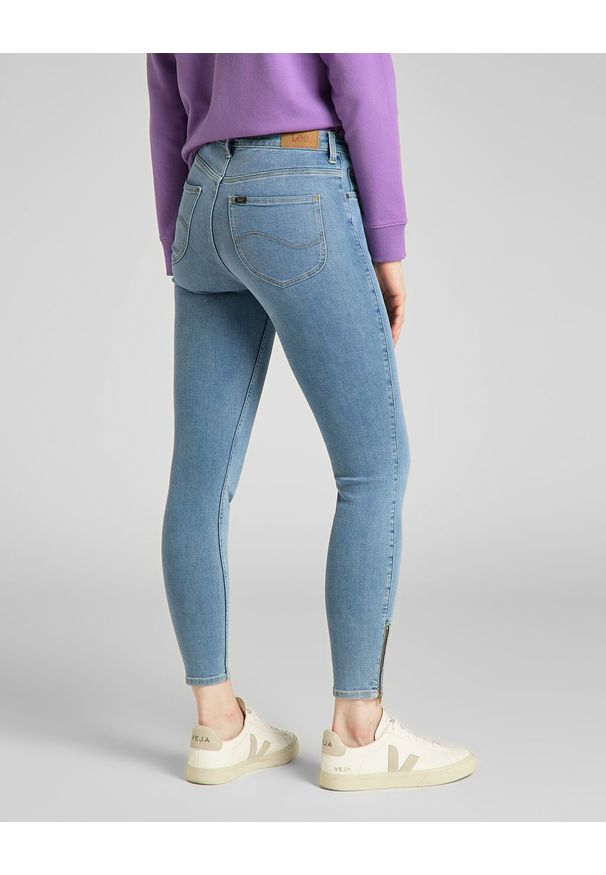 Lee - LEE SCARLETT HIGH DAMSKIE SPODNIE JEANSOWE ZIP GREY LIV L31BQDBR 112139833