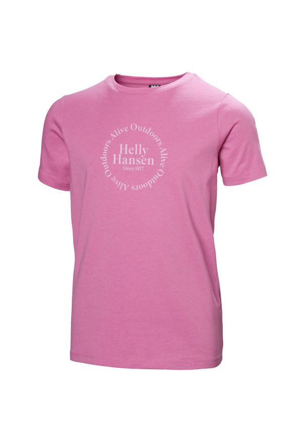 Koszulka dla dzieci Helly Hansen Graphic. Typ kołnierza: kaptur. Kolor: różowy