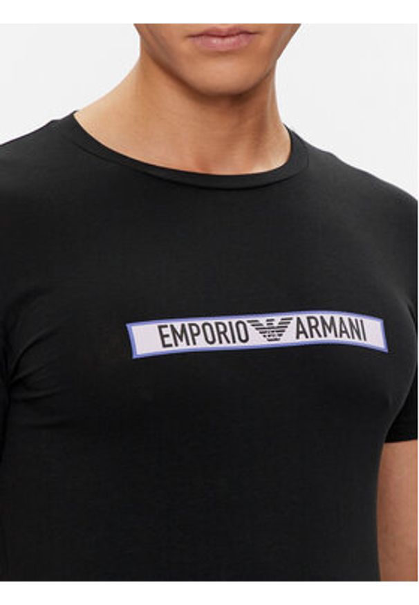 Emporio Armani Underwear T-Shirt 111035 4R517 00020 Czarny Slim Fit. Kolor: czarny. Materiał: bawełna