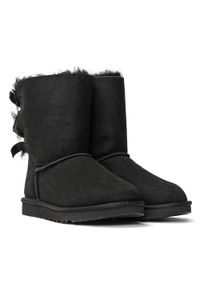 Ugg - Buty zimowe damskie UGG W Bailey Bow II (1016225-BLK). Okazja: na plażę. Kolor: czarny. Materiał: materiał. Sezon: zima. Styl: młodzieżowy