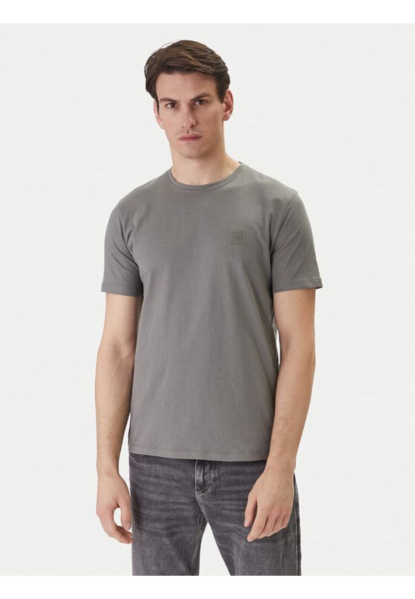 BOSS Polo Prime 50507813 Szary Regular Fit. Typ kołnierza: polo. Kolor: szary. Materiał: bawełna