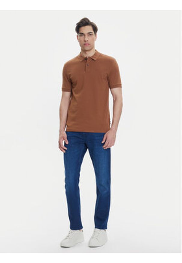 BOSS Polo Pallas 50468362 Beżowy Regular Fit. Typ kołnierza: polo. Kolor: beżowy. Materiał: bawełna