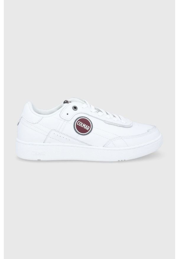 Colmar Buty skórzane kolor biały. Nosek buta: okrągły. Zapięcie: sznurówki. Kolor: biały. Materiał: skóra