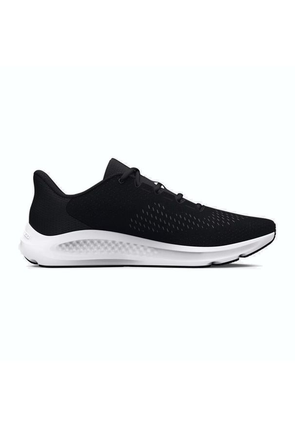 Buty do chodzenia męskie Under Armour Charged Pursuit 3 Bl. Zapięcie: sznurówki. Kolor: biały, czarny, wielokolorowy. Materiał: syntetyk, tkanina, materiał. Szerokość cholewki: normalna. Sport: turystyka piesza
