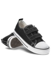 Big-Star - Czarne Trampki Big Star Modne Buty Dziecięce. Okazja: na co dzień. Zapięcie: rzepy. Kolor: czarny. Materiał: guma, materiał. Styl: klasyczny, casual, sportowy #3