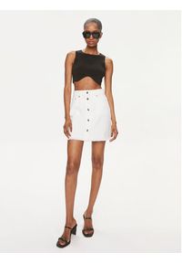 MICHAEL Michael Kors Spódnica jeansowa MS470CO80V Biały Slim Fit. Kolor: biały. Materiał: bawełna #4