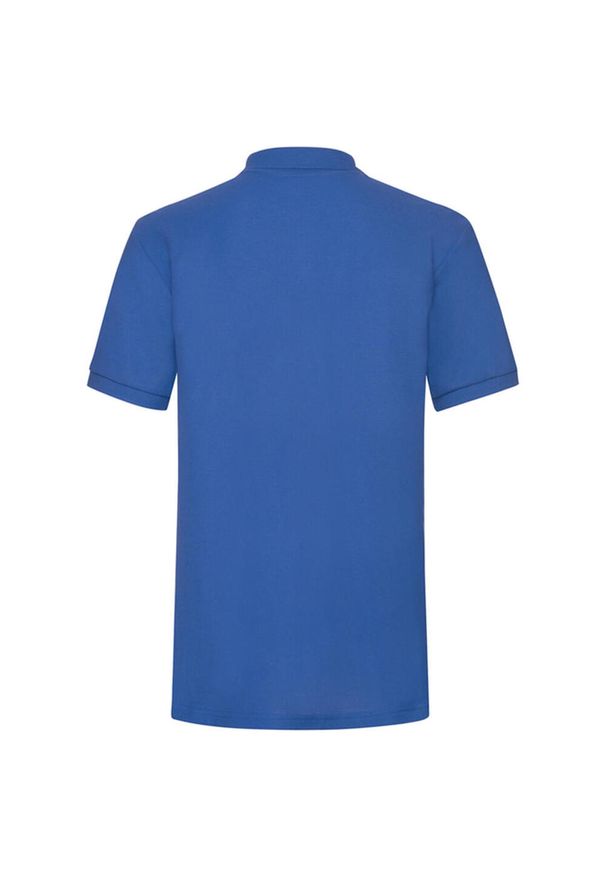 FRUIT OF THE LOOM - Męska Koszulka Polo O Wysokiej Gramaturze. Typ kołnierza: polo. Kolor: niebieski