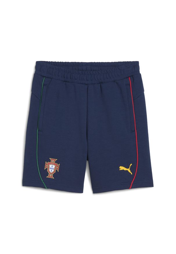 Puma - Młodzieżowe szorty Portugalia Casuals PUMA. Kolor: niebieski, wielokolorowy, żółty. Sport: piłka nożna