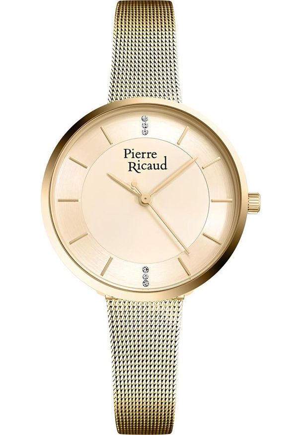 Zegarek Pierre Ricaud Zegarek damski Pierre Ricaud P23006.1111Q CYRKONIE złoty. Kolor: złoty