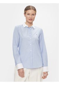 TOMMY HILFIGER - Tommy Hilfiger Koszula Fill A Fill Regular Shirt WW0WW40531 Błękitny Slim Fit. Kolor: niebieski. Materiał: bawełna