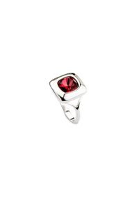 Polcarat Design - Srebrny pierścionek z kryształami Swarovskiego PK 1750. Materiał: srebrne. Kolor: srebrny. Wzór: aplikacja. Kamień szlachetny: kryształ #1