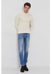 Drykorn Sweter Zayn męski kolor kremowy ciepły. Okazja: na co dzień. Kolor: beżowy. Materiał: bawełna, dzianina. Długość rękawa: długi rękaw. Długość: długie. Styl: casual #5