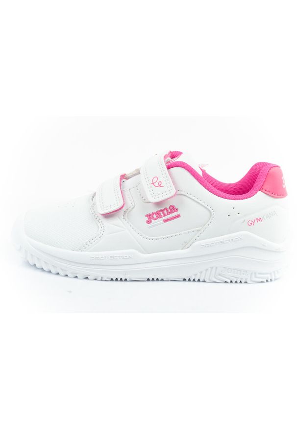 Buty sportowe dziecięce Joma Ginkana JR 2442. Kolor: biały, wielokolorowy, różowy. Materiał: skóra ekologiczna. Szerokość cholewki: normalna