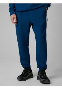 4f - 4F Spodnie dresowe joggery męskie - turkusowe L. Kolor: turkusowy. Materiał: dresówka. Sport: fitness #2