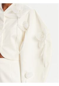 ROTATE Marynarka 3D Lily 113885857 Écru Relaxed Fit. Materiał: syntetyk