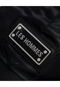 Les Hommes - LES HOMMES - Czarna czapka z daszkiem. Kolor: czarny. Materiał: jeans, materiał. Wzór: aplikacja #2