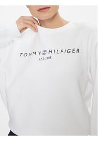 TOMMY HILFIGER - Tommy Hilfiger Bluza Logo WW0WW39791 Biały Regular Fit. Kolor: biały. Materiał: syntetyk, bawełna