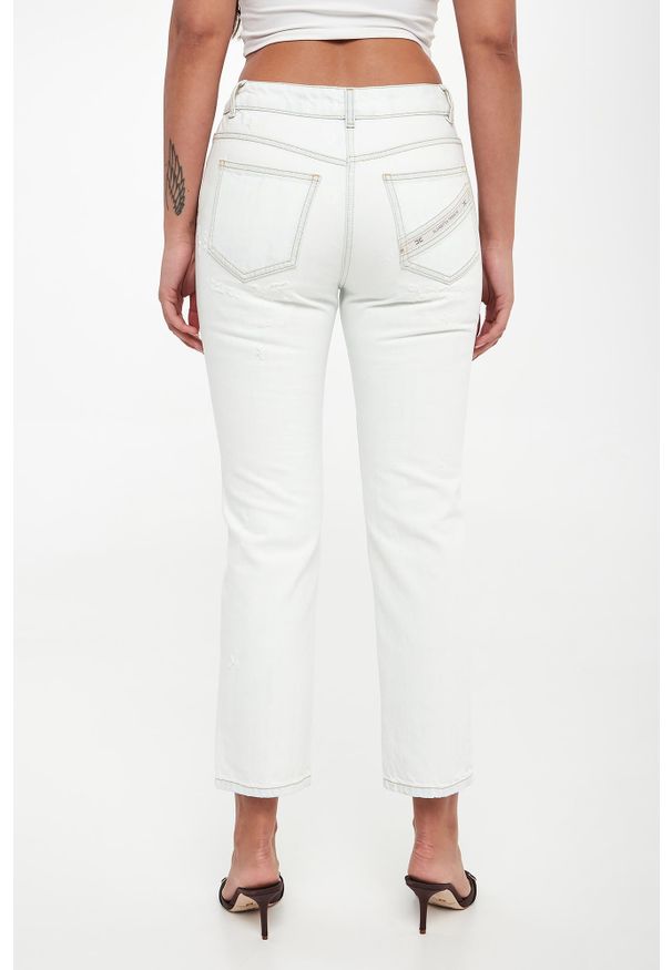 Elisabetta Franchi - Jeansy damskie strzępione ELISABETTA FRANCHI
