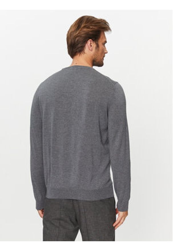 BOSS - Boss Sweter Botto-L 50476364 Szary Regular Fit. Kolor: szary. Materiał: wełna