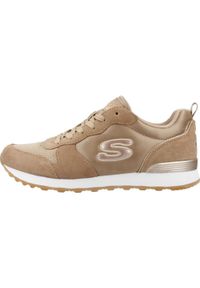 skechers - Tenisówki Skechers Model 85goldn Gurl Kolor Brązowy. Zapięcie: sznurówki. Kolor: brązowy. Materiał: materiał, tkanina. Szerokość cholewki: normalna. Sport: turystyka piesza