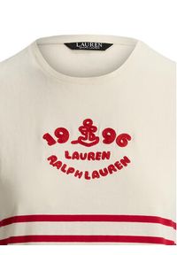 Lauren Ralph Lauren - LAUREN RALPH LAUREN T-Shirt 200B21056002 Écru Relaxed Fit. Materiał: bawełna #4