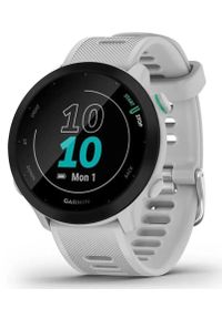 GARMIN - Zegarek sportowy Garmin Forerunner 55 Biały (010-02562-11). Kolor: biały. Styl: sportowy #1