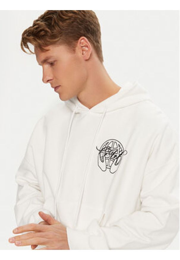 OFF-WHITE - Off-White Bluza OMBB110S23FLE0030110 Biały Regular Fit. Kolor: biały. Materiał: bawełna