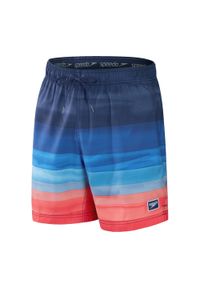 Speedo - Męskie Spodenki Do Siatkówki Redondo Edge Z Nadrukiem. Kolor: niebieski. Wzór: nadruk. Styl: sportowy