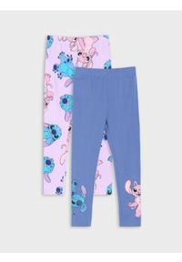 Sinsay - Legginsy 2 pack Stitch - fioletowy. Kolor: fioletowy #1