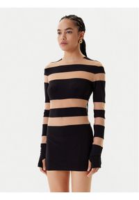 NORMA KAMALI Sukienka codzienna KK3243PMB48239 Czarny Slim Fit. Okazja: na co dzień. Kolor: czarny. Materiał: syntetyk. Typ sukienki: proste. Styl: casual