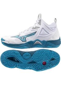 Buty siatkarskie męskie Mizuno Wave Momentum 3 Mid. Zapięcie: sznurówki. Kolor: wielokolorowy, szary, biały. Materiał: materiał, syntetyk. Szerokość cholewki: normalna. Model: Mizuno Wave