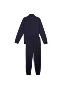 Dres Puma Poly Colorblock Suit, Mężczyźni. Kolor: niebieski. Materiał: dresówka. Sport: fitness