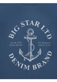 Big-Star - Koszulka męska z kontrastowym nadrukiem ciemnoniebieska Kartes 402. Okazja: na co dzień. Kolor: niebieski. Materiał: dzianina, skóra, materiał. Wzór: nadruk. Styl: casual, elegancki, sportowy #2