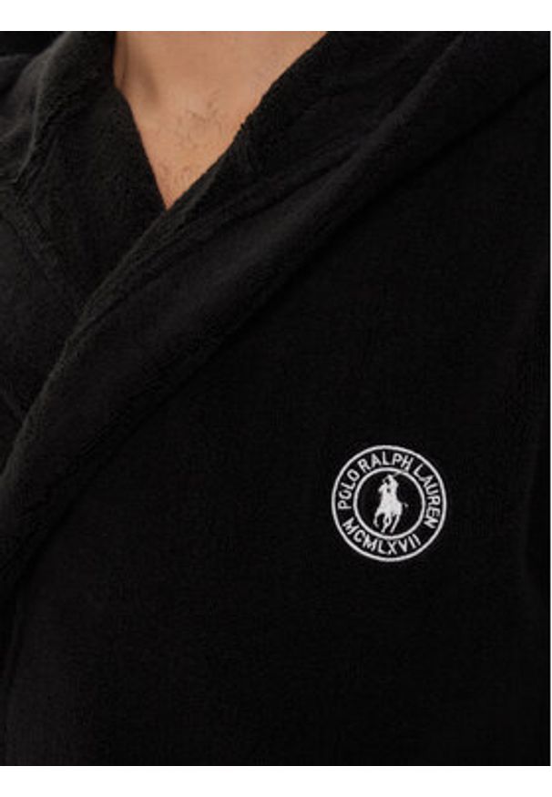 Polo Ralph Lauren Szlafrok 714982502001 Czarny. Typ kołnierza: polo. Kolor: czarny. Materiał: bawełna