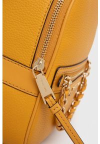 MICHAEL Michael Kors plecak skórzany damski kolor żółty mały gładki. Kolor: żółty. Materiał: skóra. Wzór: gładki #5