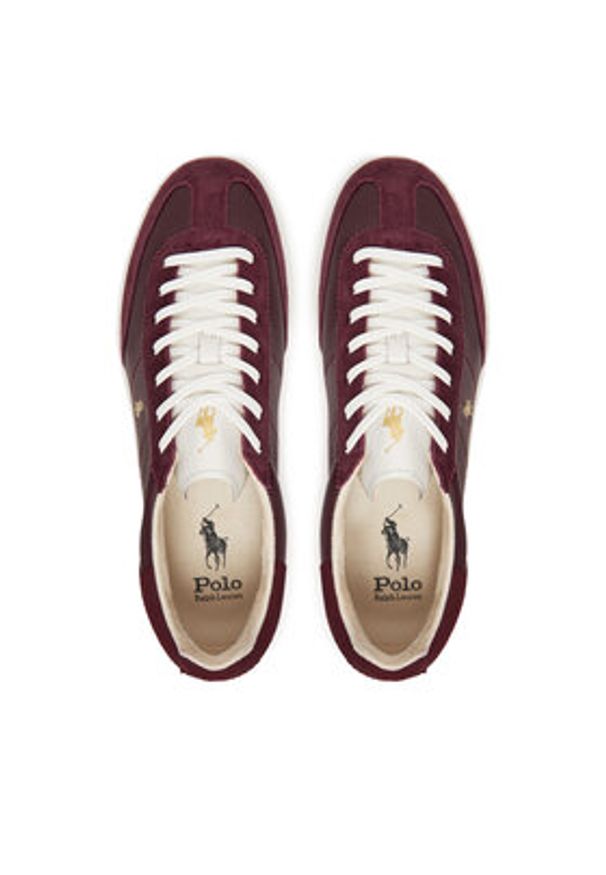 Polo Ralph Lauren Sneakersy 809973701004 Bordowy. Kolor: czerwony. Materiał: skóra