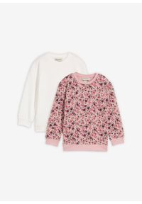 bonprix - Bluza z czystej bawełny organicznej (2 szt.). Kolor: biały. Materiał: bawełna