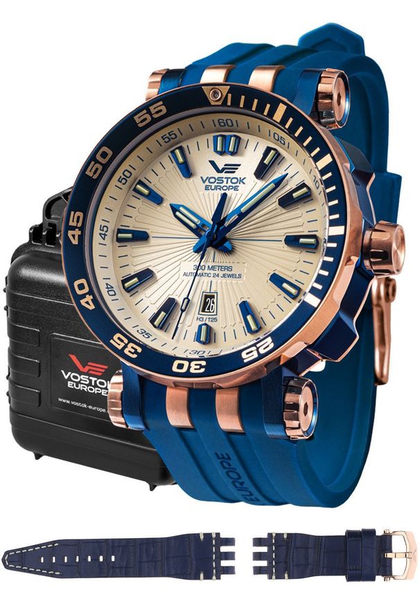Zegarek męski Vostok Europe NH35A-575E651S niebieski. Kolor: niebieski