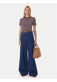 TOMMY HILFIGER - Tommy Hilfiger T-Shirt New Cody WW0WW40587 Bordowy Slim Fit. Kolor: czerwony. Materiał: bawełna #4