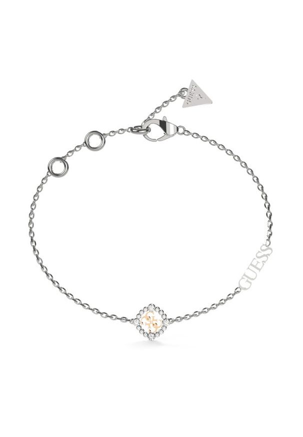 Guess Bransoletka JUBB0464 4JW Srebrny. Materiał: metalowe. Kolor: srebrny