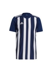 Adidas - Koszulka męska adidas Striped 21 Jersey. Kolor: biały, niebieski, wielokolorowy. Materiał: jersey. Sport: piłka nożna, fitness