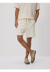 Reserved - Bawełniane szorty regular - złamana biel. Materiał: bawełna #1