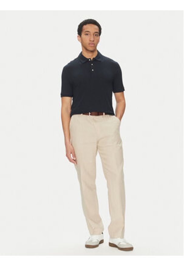 Marciano Guess Polo 5GHP01 6315A Granatowy Regular Fit. Typ kołnierza: polo. Kolor: niebieski. Materiał: wiskoza