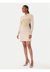 Guess Sweter W5BR24 Z3JD2 Beżowy Slim Fit. Kolor: beżowy. Materiał: syntetyk #4