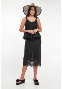 Twinset Milano - Top damska z koronką TWINSET. Materiał: koronka. Wzór: koronka #3