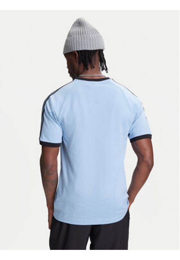 Adidas - adidas T-Shirt adicolor Classics 3-Stripes JY1371 Błękitny Slim Fit. Kolor: niebieski. Materiał: bawełna