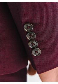 Pako Lorente - PAKO LORENTE – Bordowy garnitur męski. Kolor: czerwony. Materiał: wiskoza, poliester, elastan #7