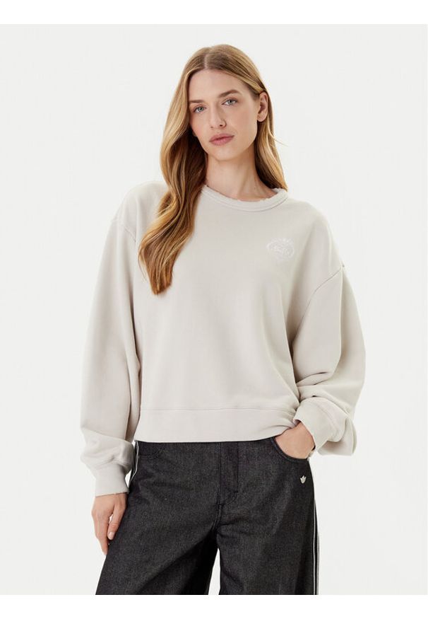 Adidas - adidas Bluza 20th Century Fox Disney JX1275 Beżowy Oversize. Kolor: beżowy. Materiał: bawełna. Wzór: motyw z bajki